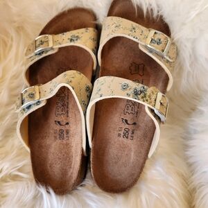 Birkenstock Birkis Floral Slide Slip On Sandals Size Womens 8 EUC